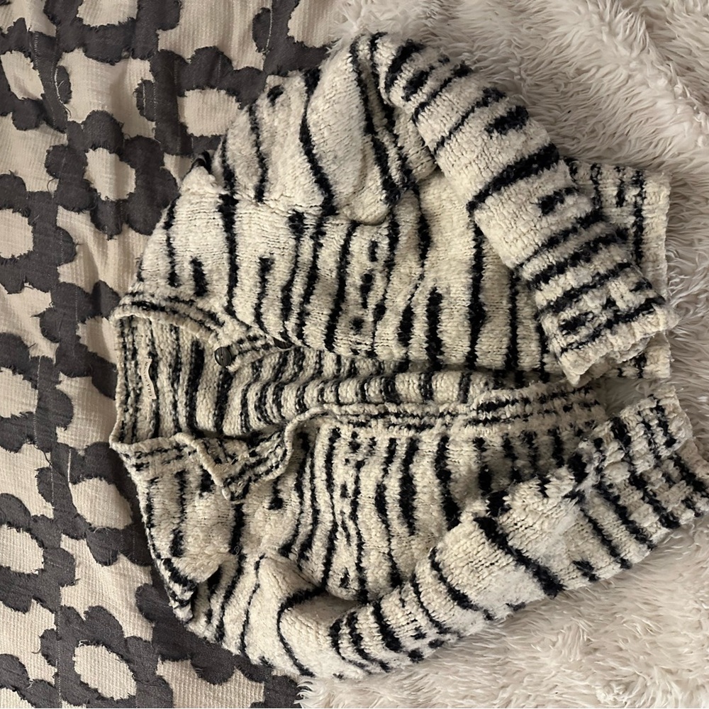 Ulla Johnson Cozy Black and White Striped Sweater